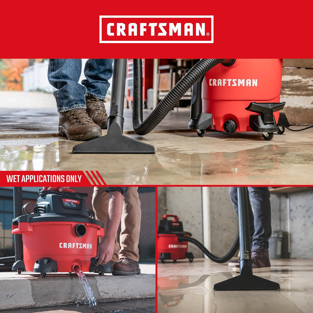 CRAFTSMAN CMXZVBE38778 Genuine Wet Application Wet Dry Vac Filter for Most 5 to 20 Gallon CRAFTSMAN Shop Vacuums, Easy Installation, Designed for High-Volume Liquid Pick-ups, 2-Pack