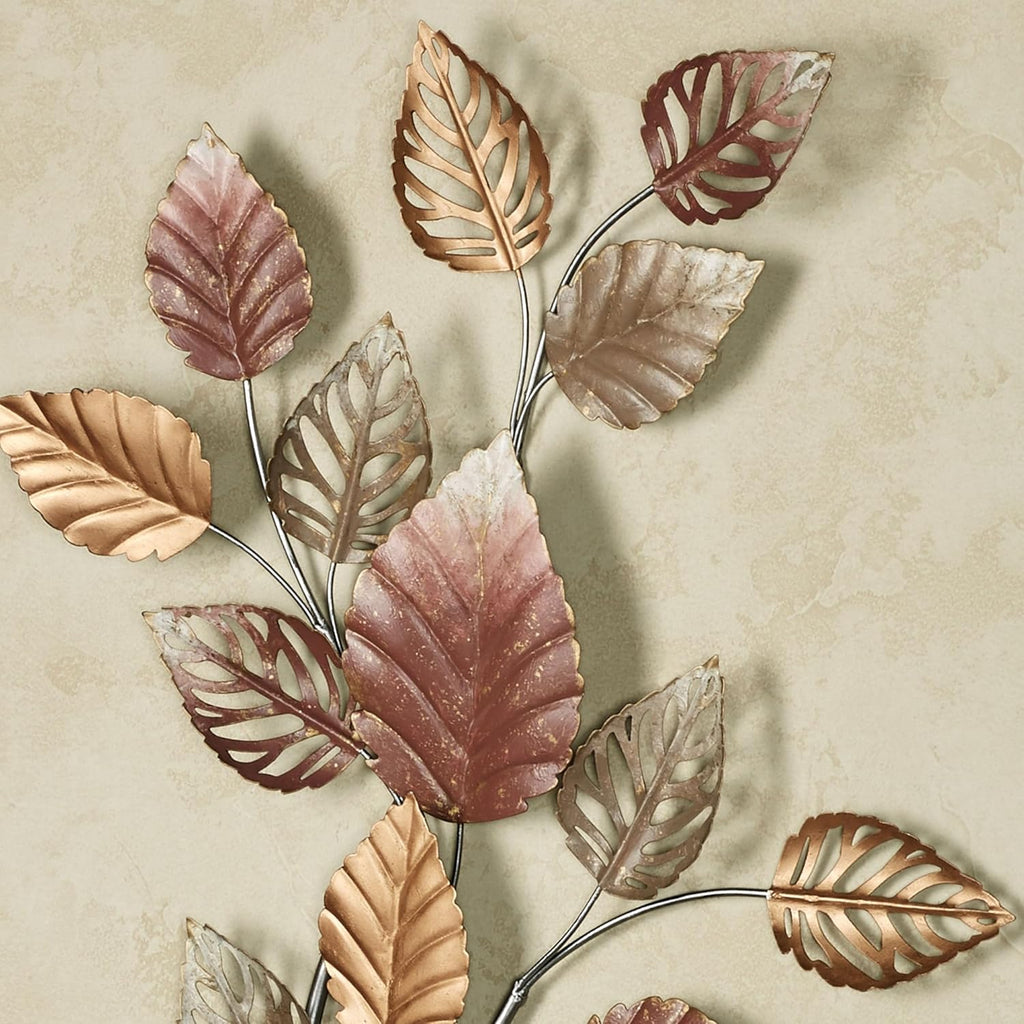 Touch of Class Swaying Leaves and Branches Metal Wall Art, 52 by 30 Inches, Earth Tones