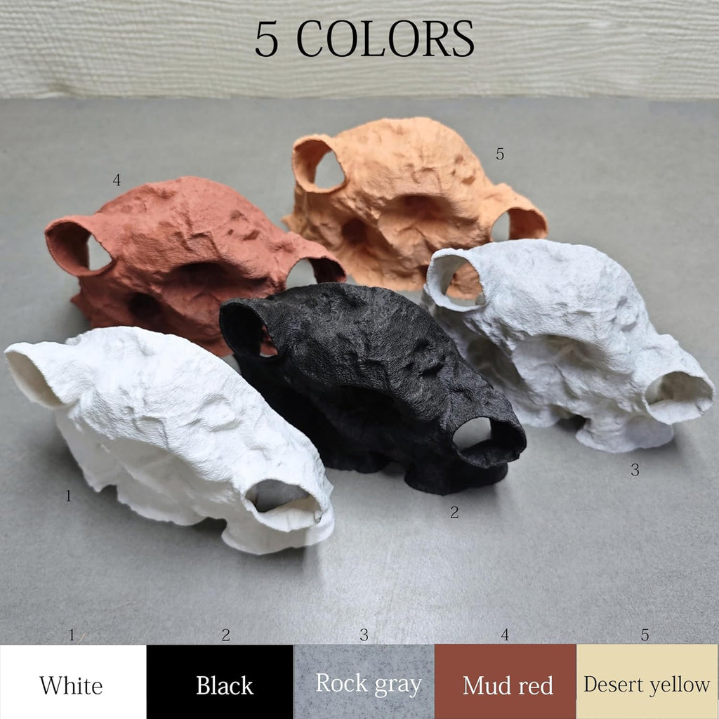 Aquarium Cave Decor，Under Gravel Tunnel Hideout with Viewing Ports, Substrate-Friendly Fish Tank Decoration for Pleco, Shrimp & Corydoras (Desert Yellow, Large)