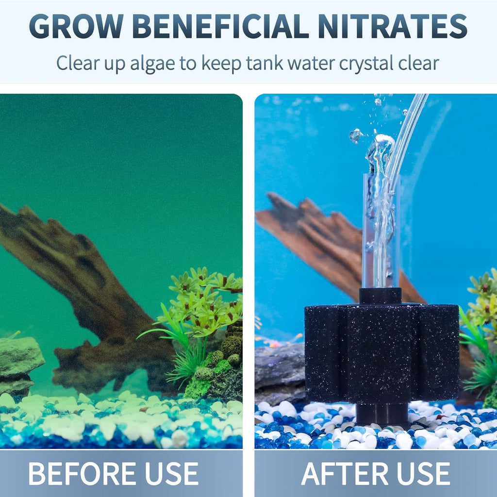 Pawfly Aquarium Bio Sponge Filter Quiet Betta Fry Shrimp and Small Fish Foam Filter for Fish Tank up to 30 Gallons