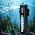 Aquarium Filter U-V for 40-150 Gallon, 400GPH Fish Filter with 9W U-V Double Light Green Water and Algae Submersible Powerful Clean Pump for Turtle Tank Freshwater Crystal Green Killing