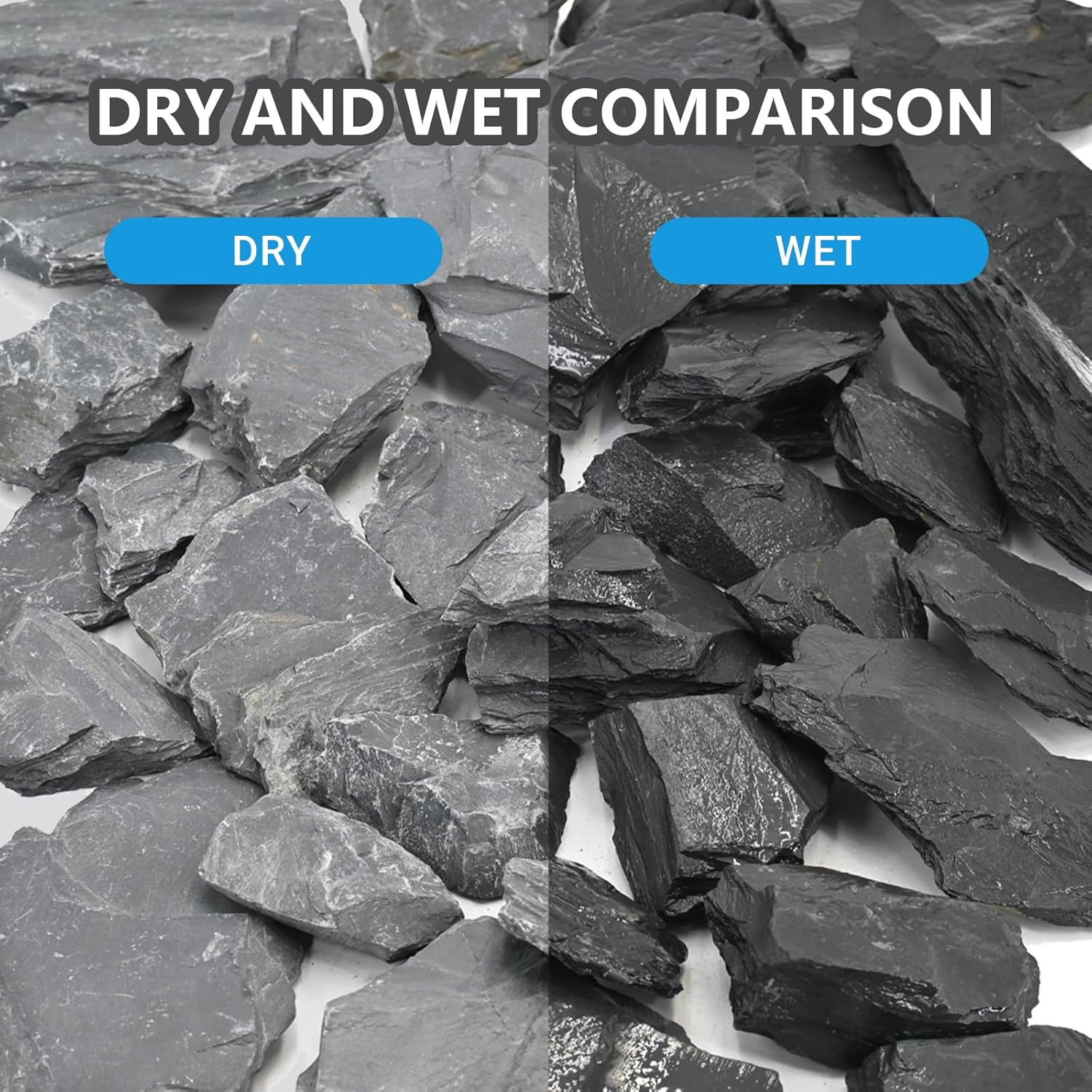 Aquarium Rocks 10lb Natural Slate Rock for Aquarium Landscaping Terrariums,Reptile Habitats & Creative Aquascaping Amphibian Enclosures 3-8 Inches