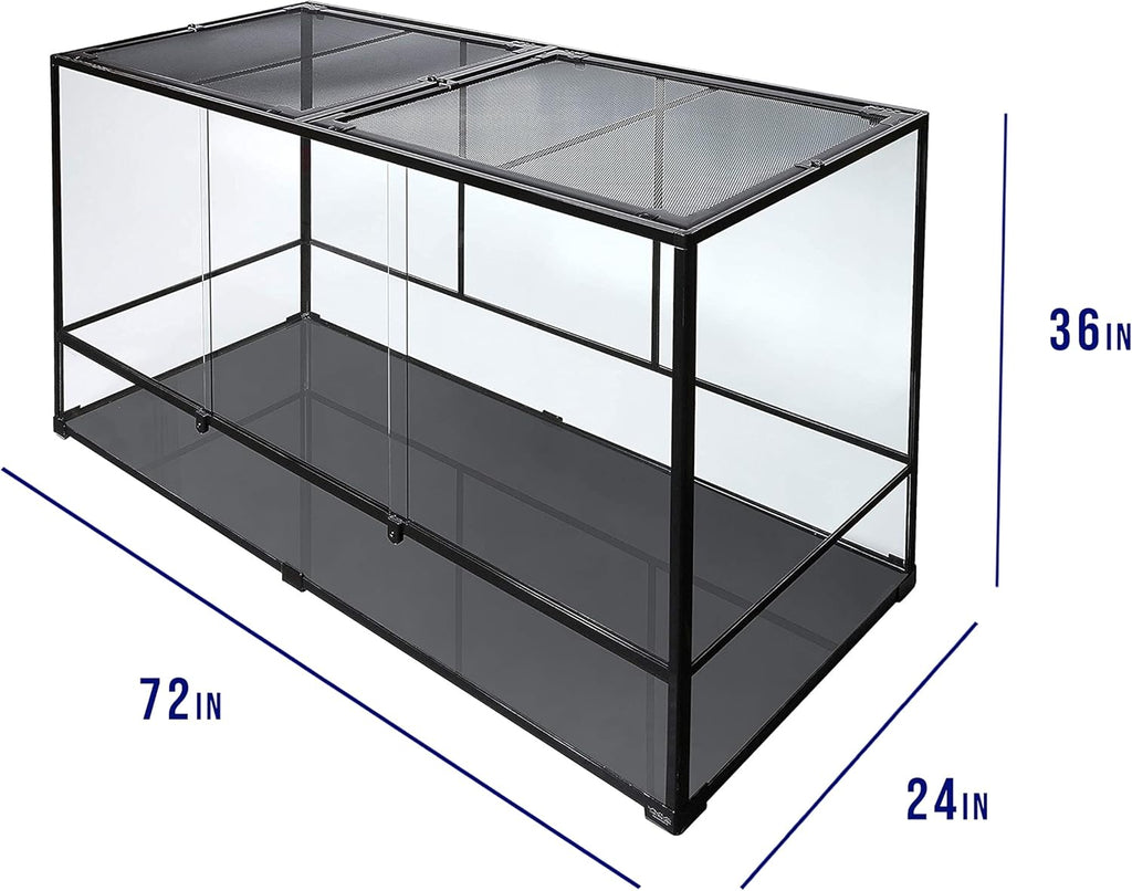 Carolina Custom Cages, 72Lx24Wx36H Giant Deep Extra-Tall Terrarium; Easy Assembly