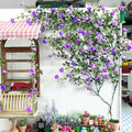 Warmtree Realistic Miniature Artificial Rose Vines Decorations Cute Flower DIY Mini Model Railway Fairy Garden Architecture Diorama Scenery Landscape Layout (Purple)