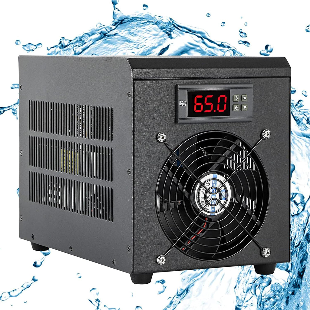 Poafamx 16gal Aquarium Chiller 60L Fish Tank Cooler Unit ℉ Quiet for Home Fish Shrimp Breeding Aquaculture