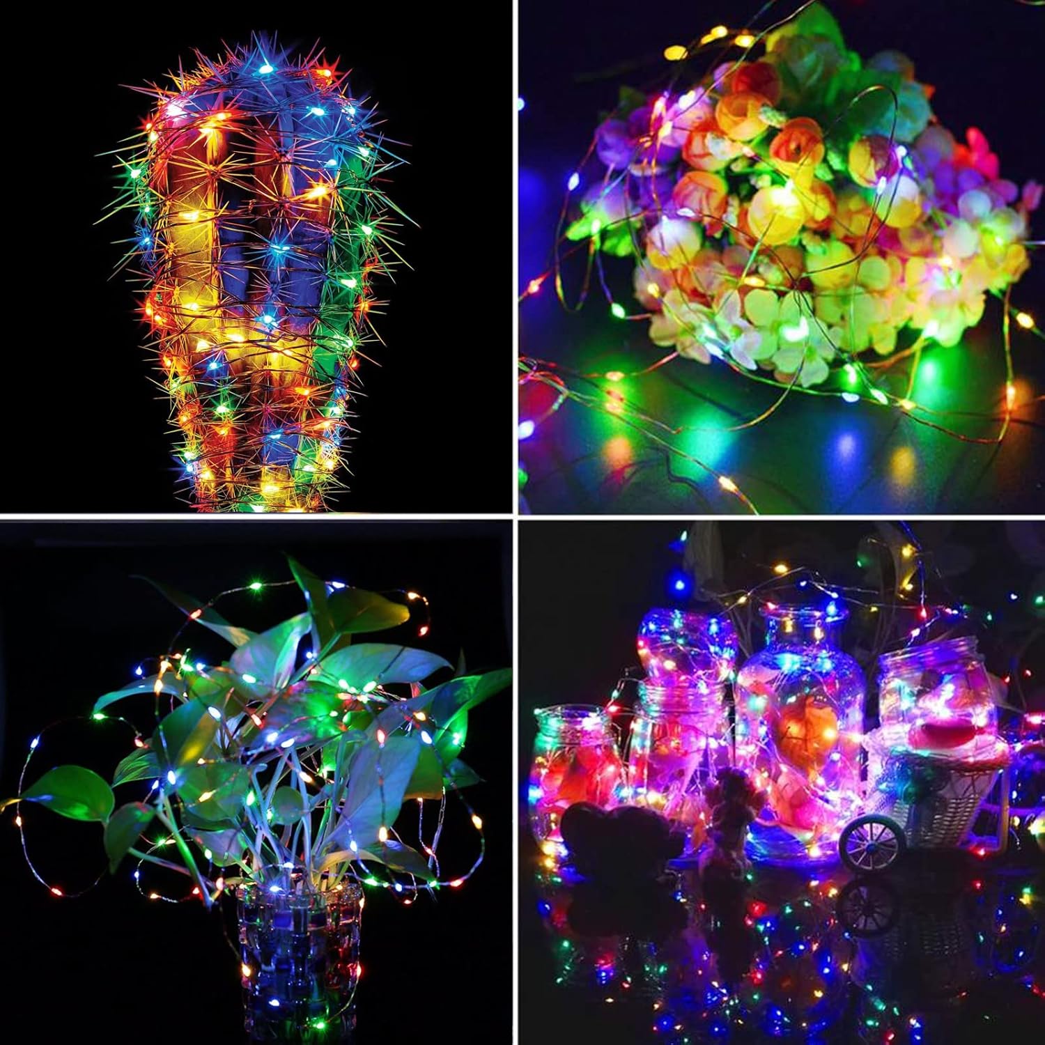 66Ft 200LED Christmas Fairy Lights Plug in, Waterproof String Lights Outdoor & Indoor 8 Modes with Timer, Bedroom Decor Twinkle Lights for Girl's Room Garden Party Christmas Decorations (Multicolor)