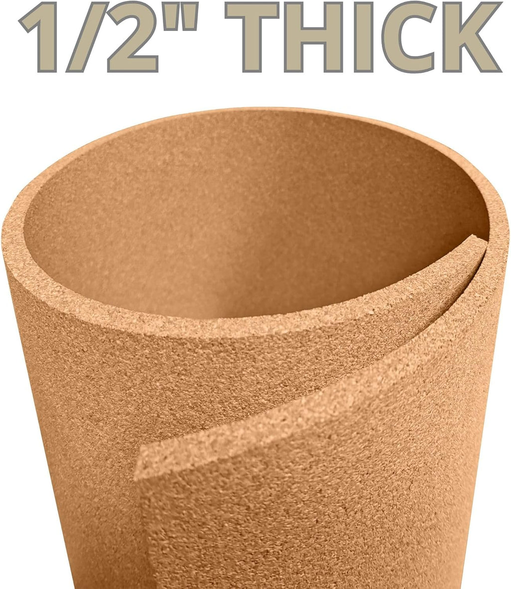 Manton Cork Standard Grade Cork Sheet - 4' x 8' x 1/2", 100% Natural Material for Bulletin Boards, Decorative Photo and Message Push Pin Displays - Perfect for Home, School, and Office