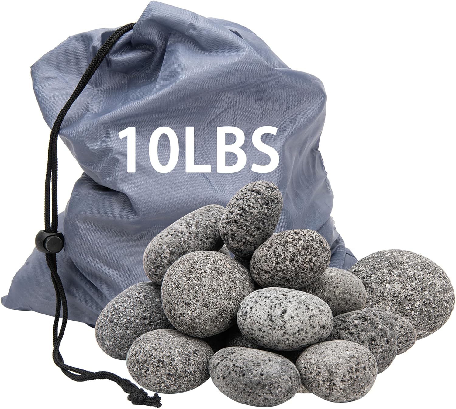 Black Lava Rocks for Fire Pit,2"-3" Natural Lava Stones, Black Lava Rocks for fire Pit and Fireplace（10 Pound）