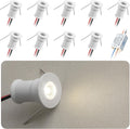 902 30°Led Mini Spotlight DC12V 1W,Suitable for bookcases,cabinets,and Various Display cabinets as Decorative Lights,Embedded Installation,Soft Lighting,with Power Supply (4000K,White,9Pack)