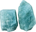 Amazing Gemstone Aquamarine Raw Crystals and Healing Stones, Natural Rocks for Tumbling - DIY Raw Stones and Crystals, 2 Pieces