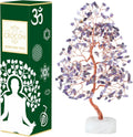 Amethyst Crystal Tree Gemstone Tree of Life Quartz Base Chakra Bonsai Tree for Room, Desk & Office Decor Spiritual Gift Meditation Birthday Gift for Women Mom her Sister Housewarming Gifts Home
