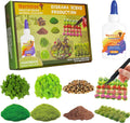 Warmtree Miniature Basing Material, Battlefields Basing Set, Static Grass Bushy Tufts Miniature Flowers Basing Glue for Train Railroad Scenery Military Layout Model and Diorama Supplies