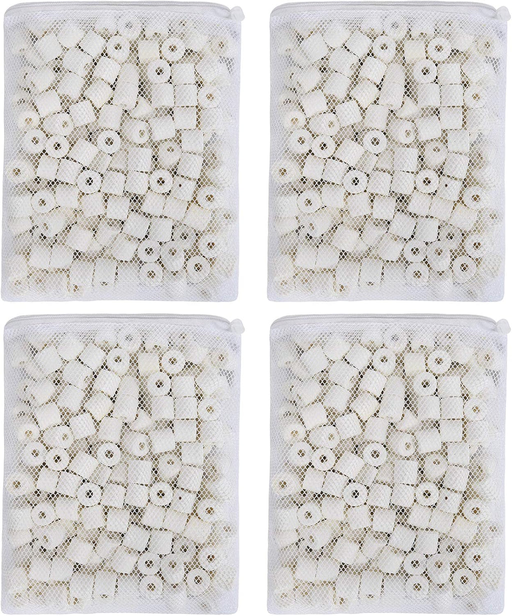 JIH Aquarium Bio Ceramic Rings Filter Media for Pond Fish Tank Canister Filter (4 lbs)