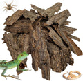 Reptile Cork Bark Bulk 2 Lb Cork Wood for Terrarium, Natural Flat Cork Bedding Terrarium Substrate for Bearded Dragon Snake Spiders Hermit Crabs Geckos Tortoise