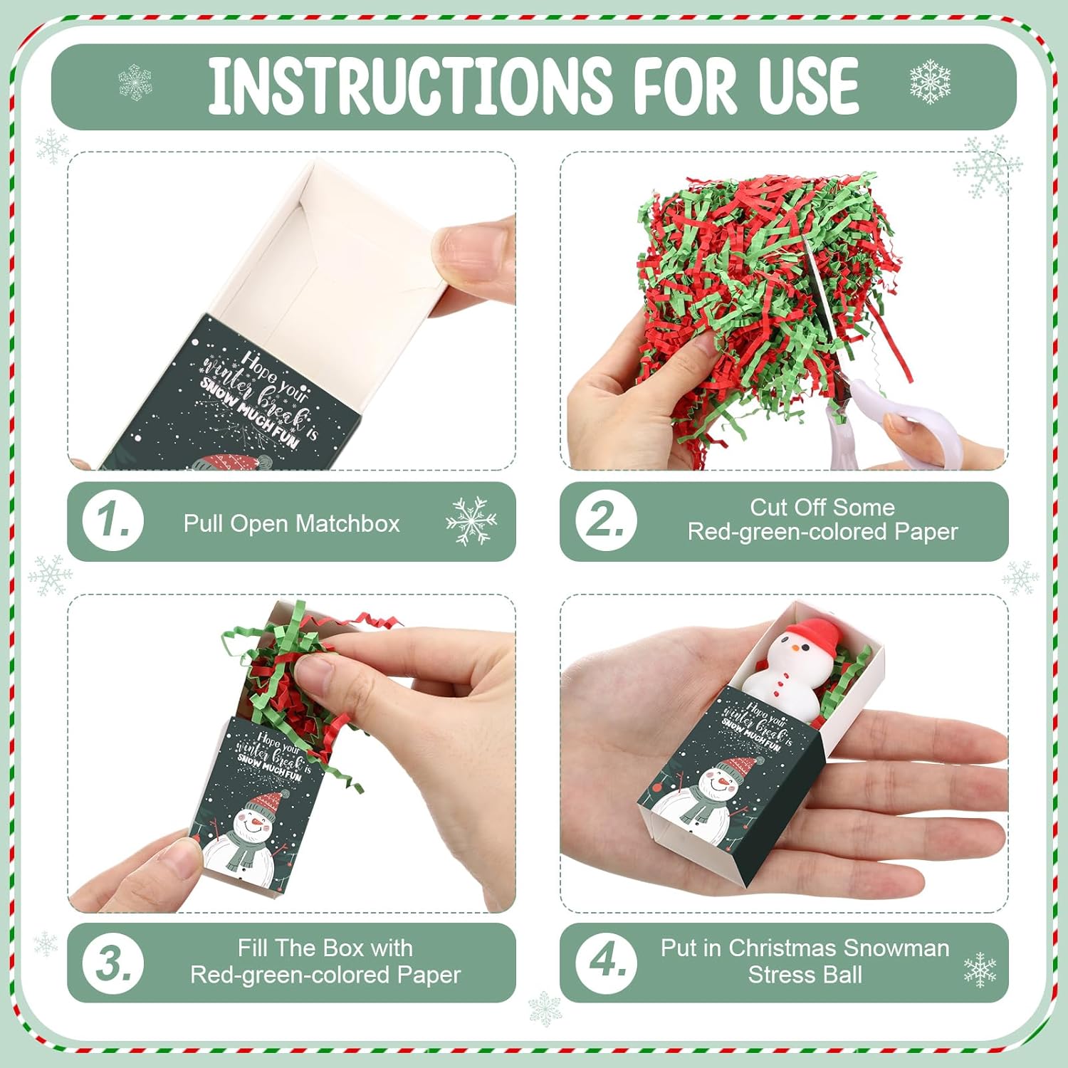 Wettarn 24 Sets Winter Break Gifts Snowman Stress Balls with Support Gift Boxes Bulk Christmas Party Favors for Students Teachers Relief Toys Office Classroom Prizes Holiday Stuffers