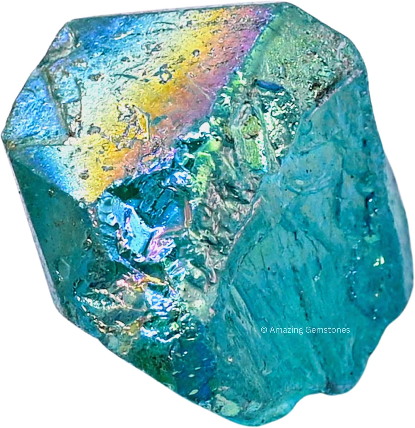 Amazing Gemstone Aqua Aura Quartz Raw Crystals and Healing Stones, Natural Rocks for Meditation and DIY Raw Stones and Crystals (1 lb)