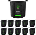 VIVOSUN 20-Pack 3 Gallon Grow Bags, Heavy Duty Thickened Nonwoven Fabric Pots with Handles for Flowers Fruits and Vegetables Black