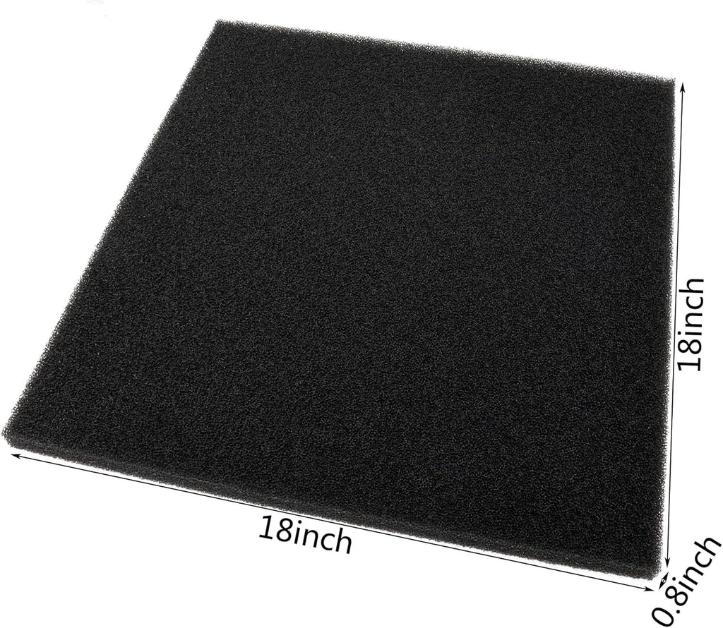 Aquarium Filter Bio Sponge Pad, Foam Sponges Filter Media, Cut fit it Filter Accessories for Fish Tanks and Ponds (18"x18"x0.8" (35PPI) 2 Pack)