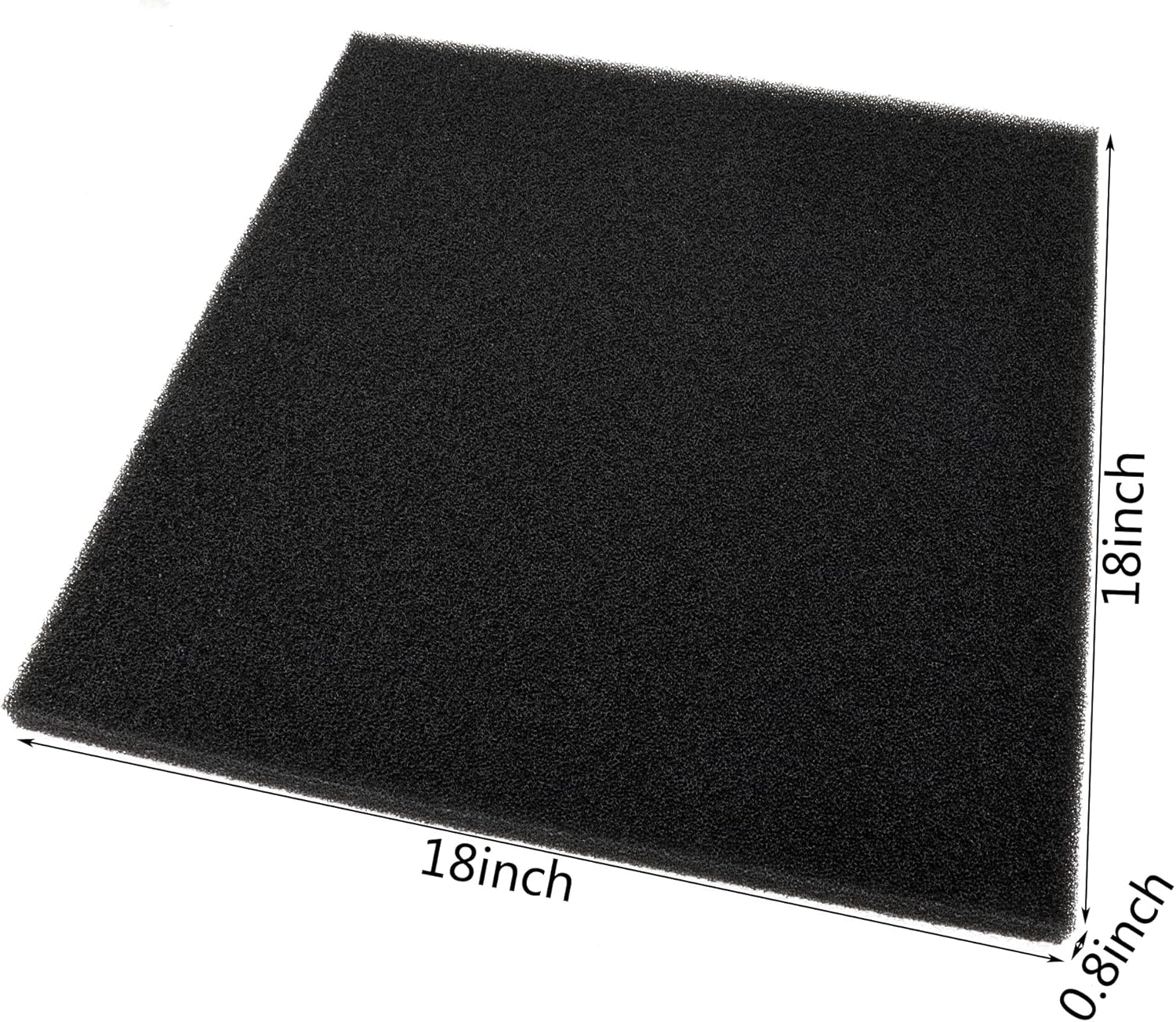 Aquarium Filter Bio Sponge Pad, Foam Sponges Filter Media, Cut fit it Filter Accessories for Fish Tanks and Ponds (18"x18"x0.8" (35PPI) 1 Pack)