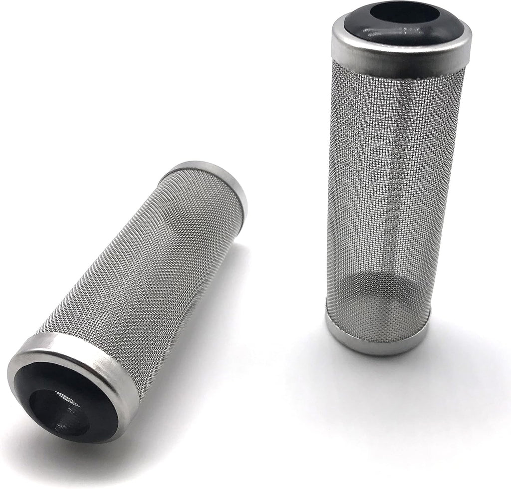 NACX 2Pcs Aquarium Fish/Shrimp Mesh Net Filter Guard，Fish Tank Intake Strainer Pre-Filter Cover Stainless Steel (15mm ID)