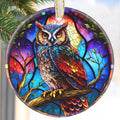 2025 Owl Christmas Ornaments - Round Ceramic, Christmas Tree Ornament, Holiday Decor for Tree, Beautiful Gift Idea