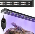 UVB Light for Reptiles, 28.5IN 18W LED UVA UVB Terrarium Lamp with 4 Auto Modes for Ferguson Zones, Terrarium Lamp for Bearded Dragons, Leopard Gecko, Snake, Turtle & More
