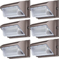 ledmo LED Wall Pack Light, 15840LM Daylight Outdoor Security Lighting, Commercial and Industrial Outdoor Wall Pack Lights, 5000K IP65 Waterproof for Garage Yard 120W 6 Pack No Photocell