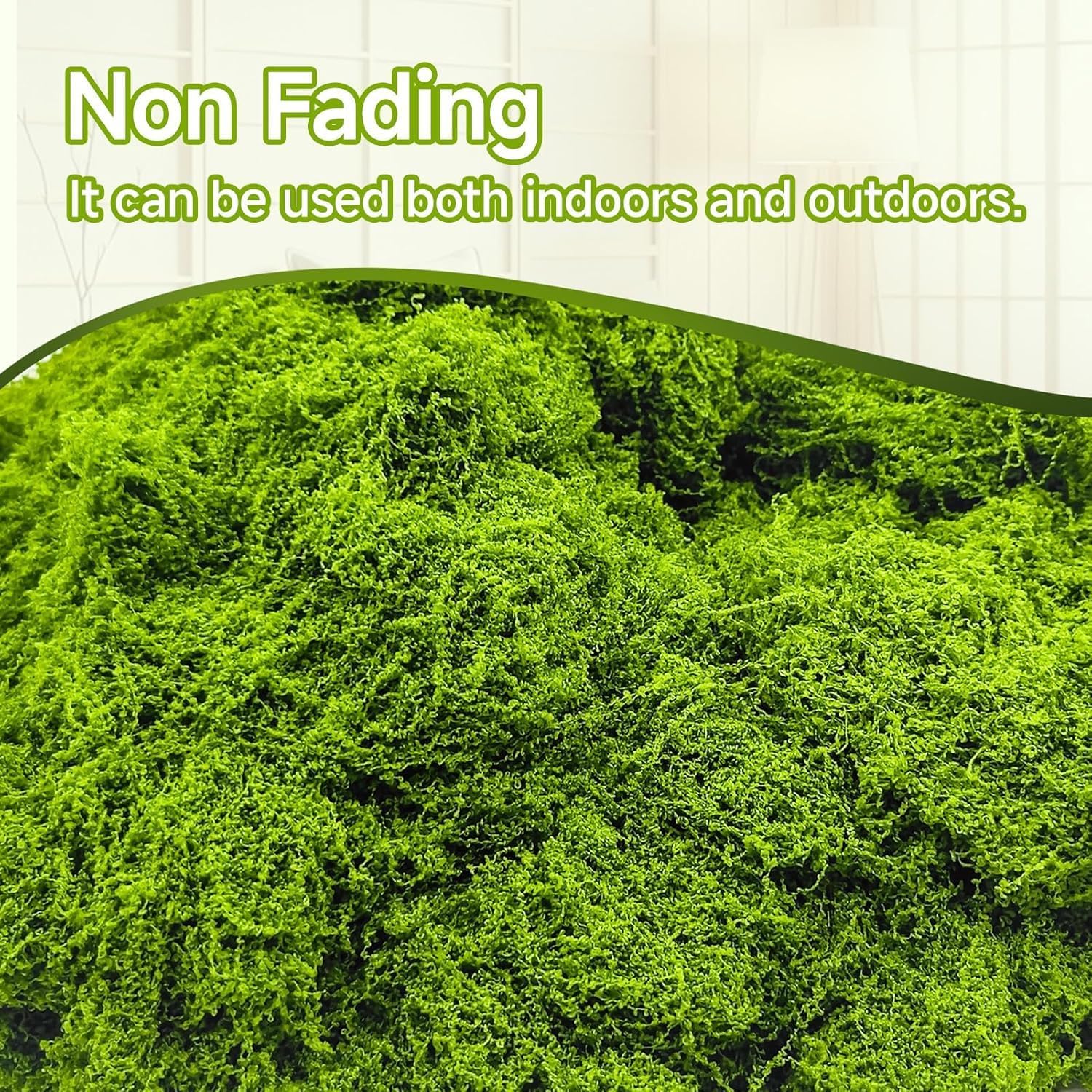 Artificial Moss 17.63oz – Fake Green Moss for Crafts, Potted Plants, Fairy Garden Decor, DIY Table Centerpieces, Wedding Party Decoration