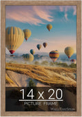 wallsthatspeak 14x20 Brown Barnwood Picture Frame for Puzzles Posters Photos or Artwork