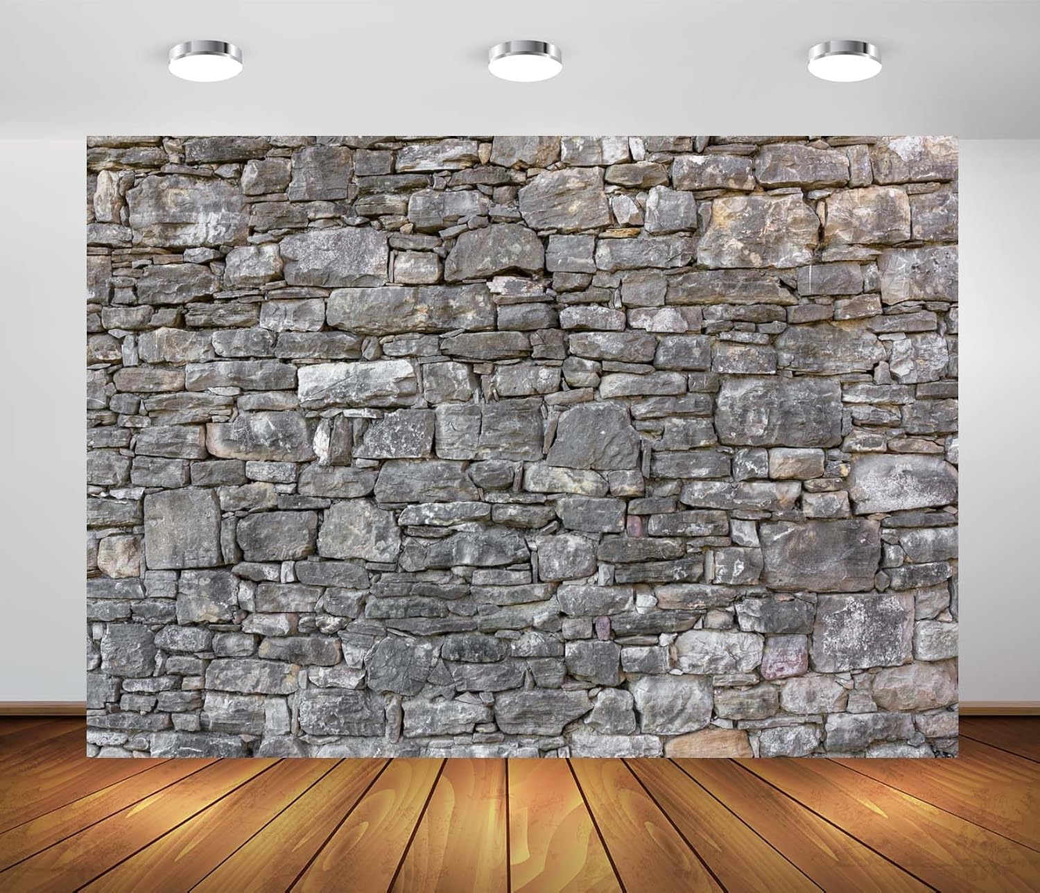 17x10ft Fabric Ancient Stone Wall Backdrop Gray Brick Stone Wall Textured Rock Wall Background Boy Kid Adult Artistic Portrait Photo Shoot Studio