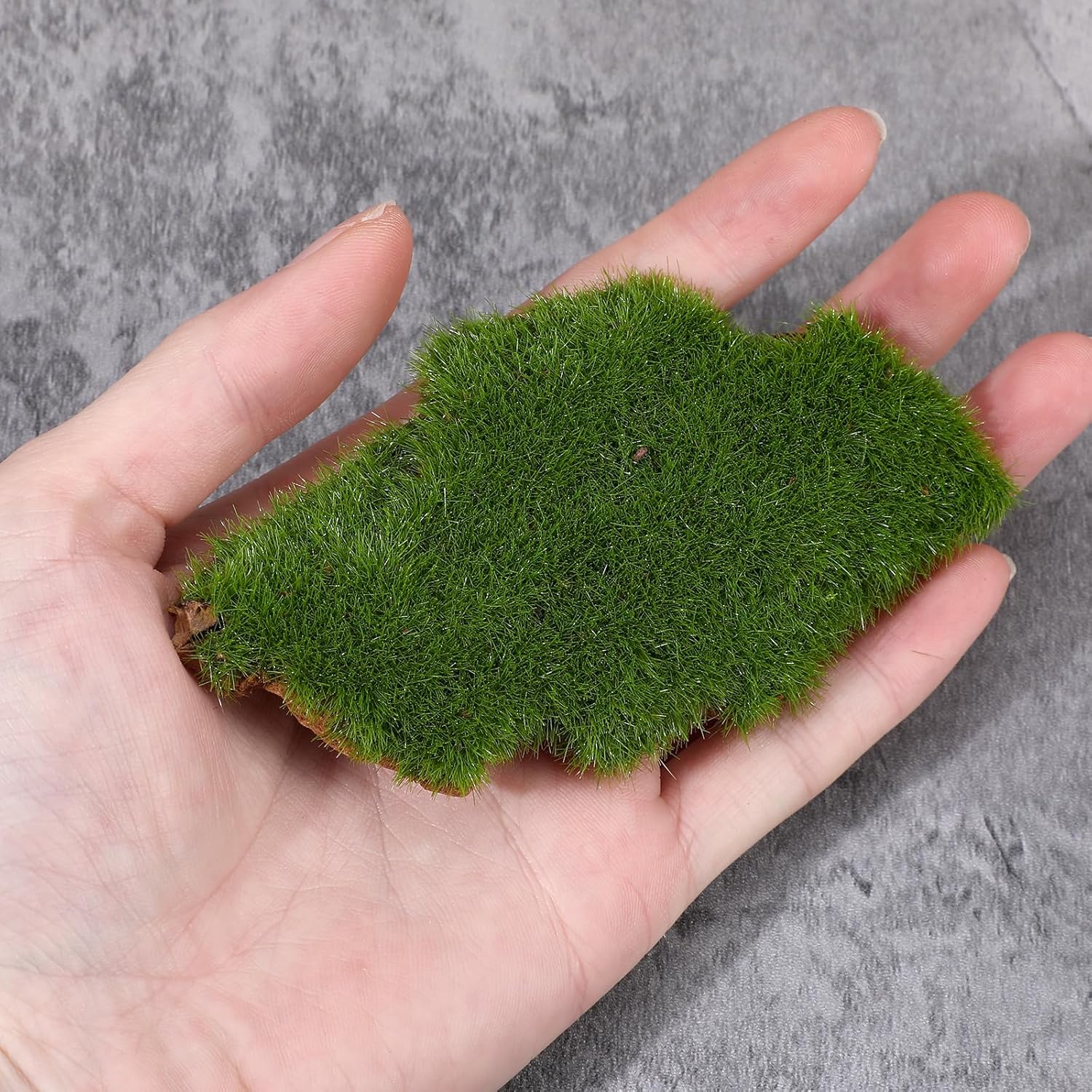 Decorative Moss for Crafts, Artificial Fake Moss Tree Bark, Realistic Fake Mosses for Wedding Christmas Fairy Gardens Terrariums Floral Arrangements(Natural Green, 100g)