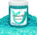 Crushed Glass for Resin Art - 3-6mm Turquoise, 1.5lb | Broken Glass Pieces for Crafts, Vase Filler & Fire Pit Media | Decorative Stones