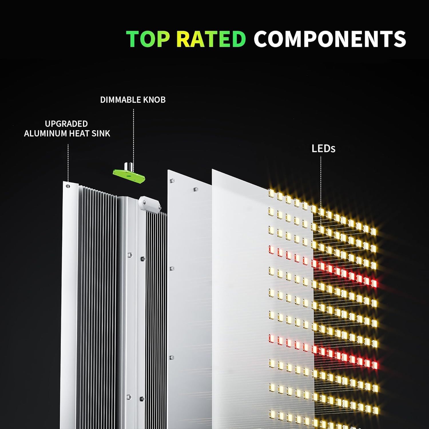 BESTVA BP4000 Dimmable LED Light, Full Spectrum Plant Lamp for Indoor Seed Starting, Seedlings, Vegetables & Household Plants