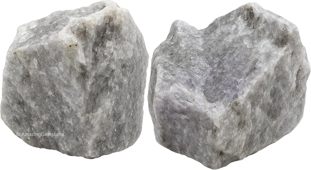 Amazing Gemstone 2 Pieces Hackmanite Fluorescent Sodalite Raw Crystals and Healing Stones, Natural Rocks for Tumbling and DIY Raw Stones and Crystals