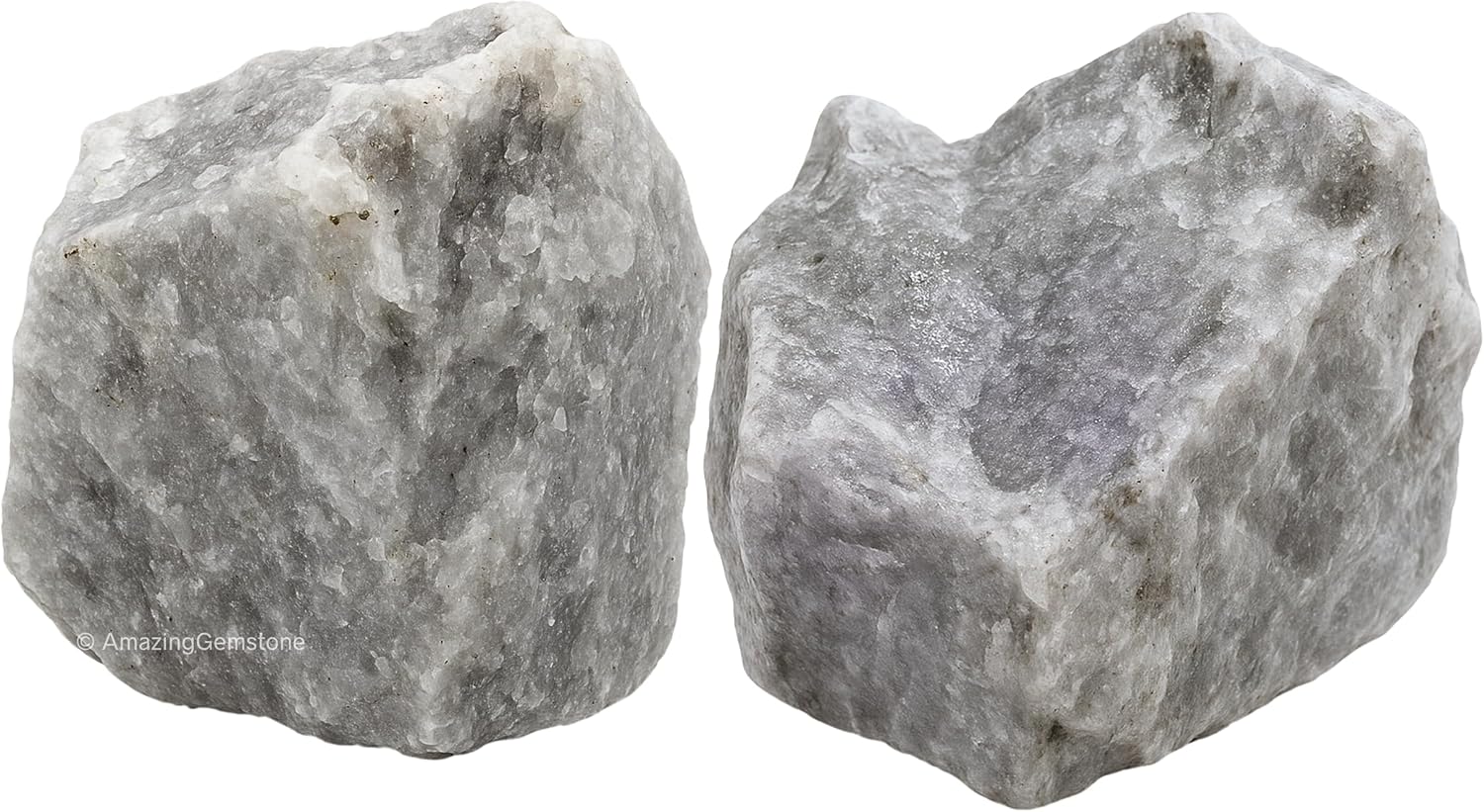Amazing Gemstone 2 Pieces Hackmanite Fluorescent Sodalite Raw Crystals and Healing Stones, Natural Rocks for Tumbling and DIY Raw Stones and Crystals