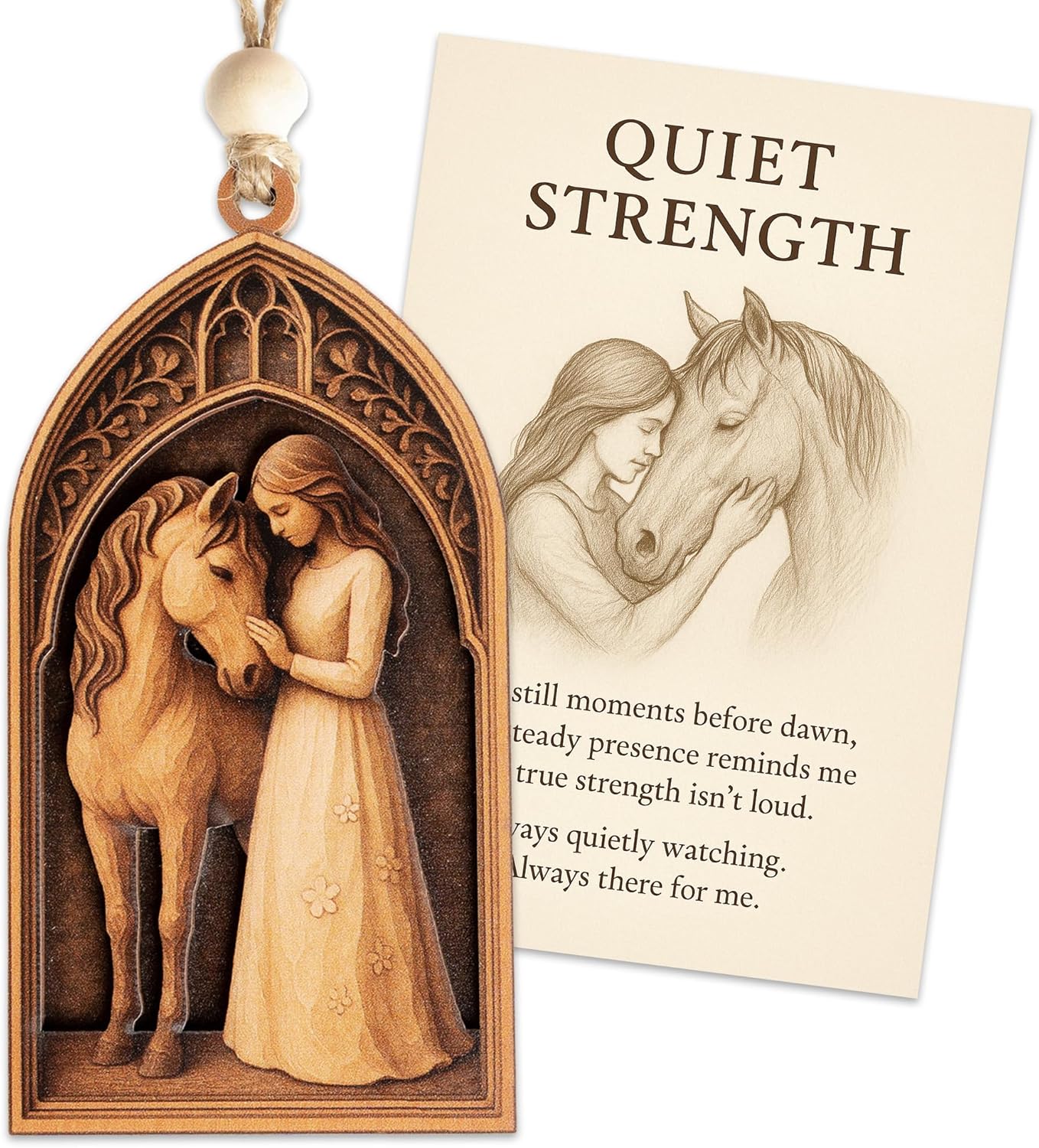 Horse Ornament - Horse Gifts for Women - Equestrian Gift for Women - Horses Decor - Gift for Horses Lovers Girls - Christmas Ornament - White Elephant Gifts - Xmas Tree Funny Decoration