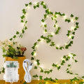 HEYFUNi Vines with Lights, 23 Ft 73 Led Fake Ivy Vines with Fairy Lights USB/Battery Operated, Leaf String Lights for Bedroom, Wall, Balcony, Wedding Decor, Warm White