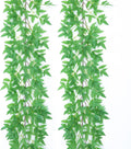 mizii 2 Strands Artificial Vines Nandina Garland 78" Fake Vine with Silk Green Leaves Faux Hanging Plants Greenery Decorations for Bedroom Table Centerpieces Wall Party Wedding Room Decor (Nandina)