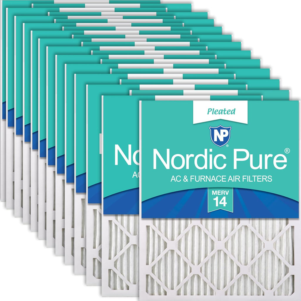 Nordic Pure 20x25x1 (Actual Size: 19 1/2 x 24 1/2 x 3/4) Pleated MERV 14 Air Filters 24 Pack
