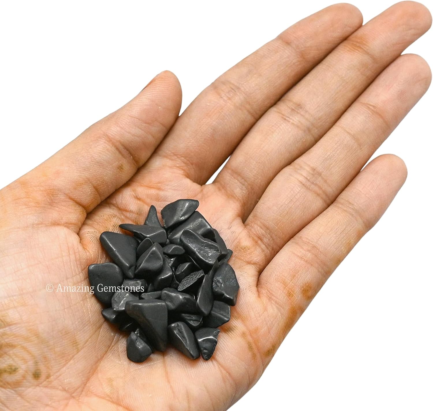 Amazing Gemstone Shungite Crystal Chips Aquarium Gravel Rocks - Shungite Chips Bulk Fish Tank Gravel, Small Tumbled Stone Chips and Tiny Crystals for Decoration (Natural AAA Grade) (1000+ Carat Chips)