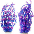 kathson Extra Large Tall Aquarium Plants,23 Inches Realistic Tall Fish Tank Plant Decorations Plastic Fish Tank Plants Artificial Aquarium Plants Purple Water Plant Decor(Purple)