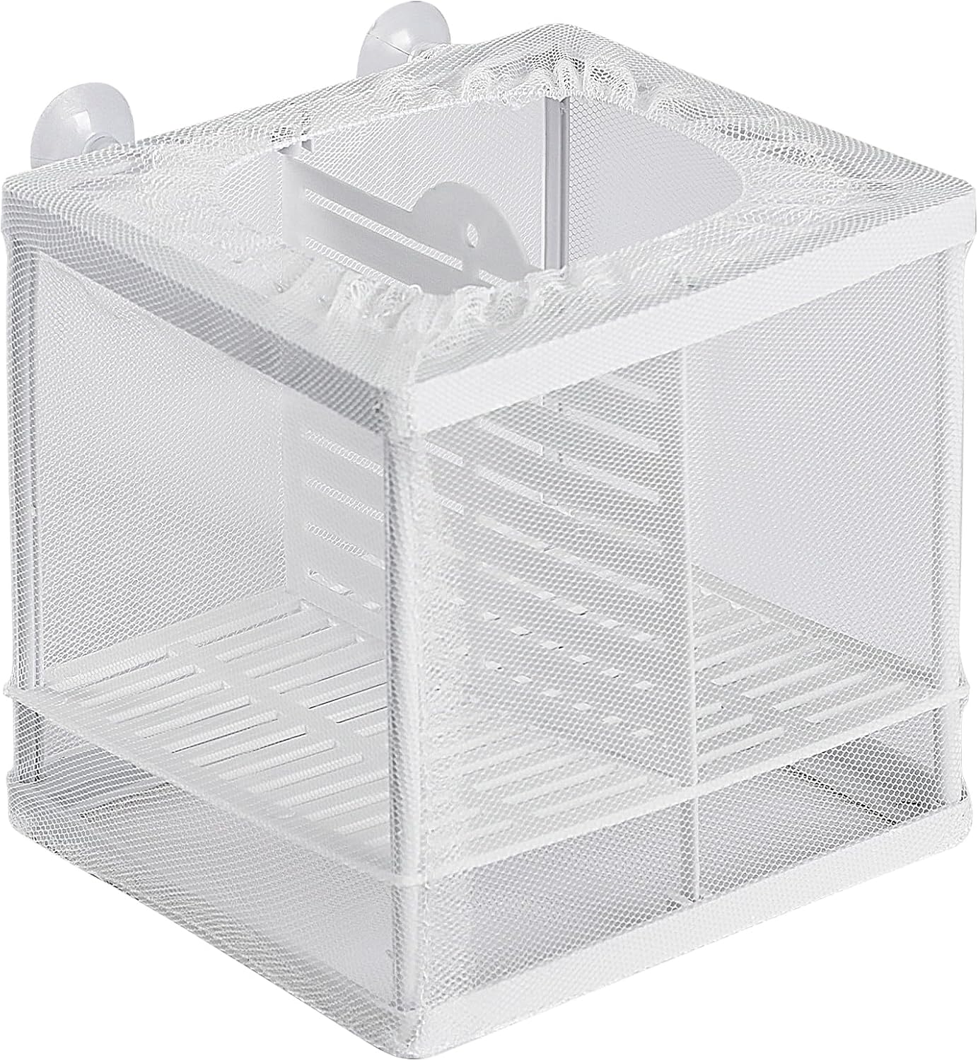 Pawfly Aquarium Breeder Net with Nylon Mesh & Suction Cups - Small Isolation Box for Baby Fish & Shrimp