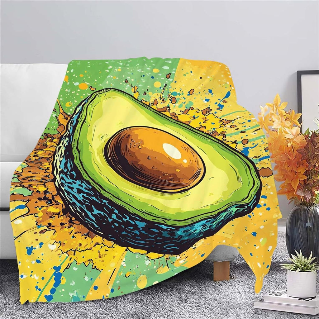 Avocado Throw Blanket Avocado Stuff Gifts for Kids Girls Boys Adults Women Man Soft Cozy Warm Plush Fluffy Fuzzy Fleece Blanket Decor 40''X50''