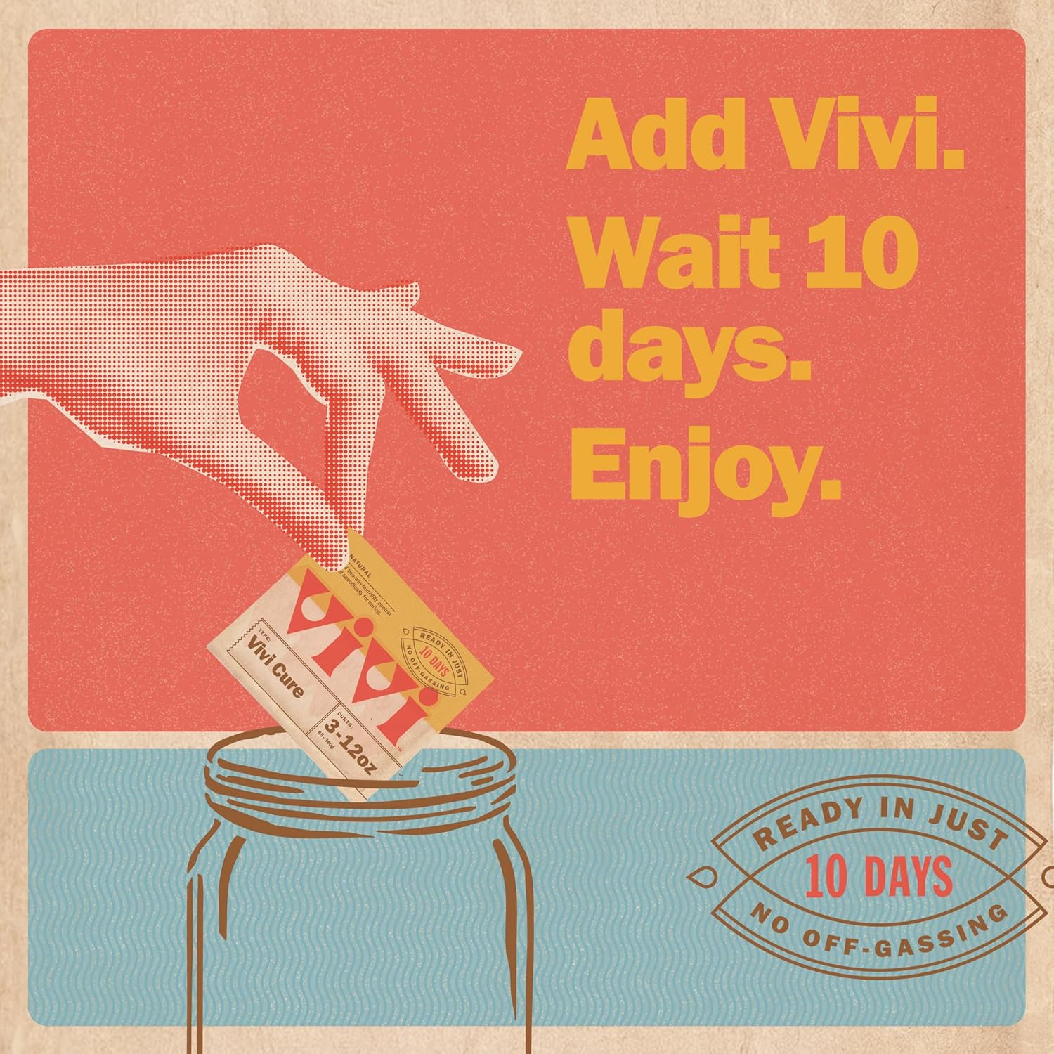 Vivi by Boveda Humidity Control Packs for All Airtight Storage Containers, Ready in 10 Days, 4-Pack with Resealable Bag