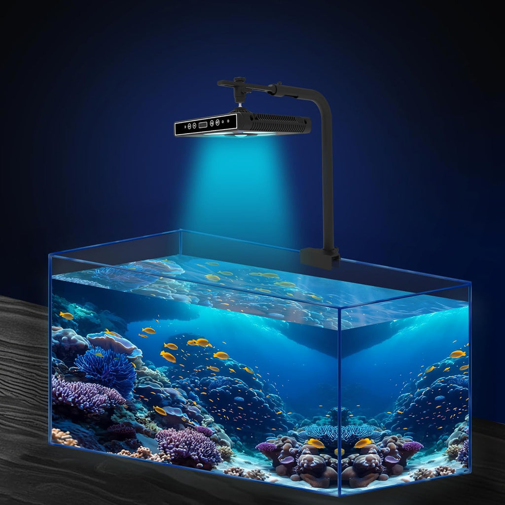 Aquarium Lights-100 watt 5 Channels Sunrise Sunset Moonlight Reef Lights for Coral SPS LPS Saltwater Tank(Black) (A100, WATTS, 100)