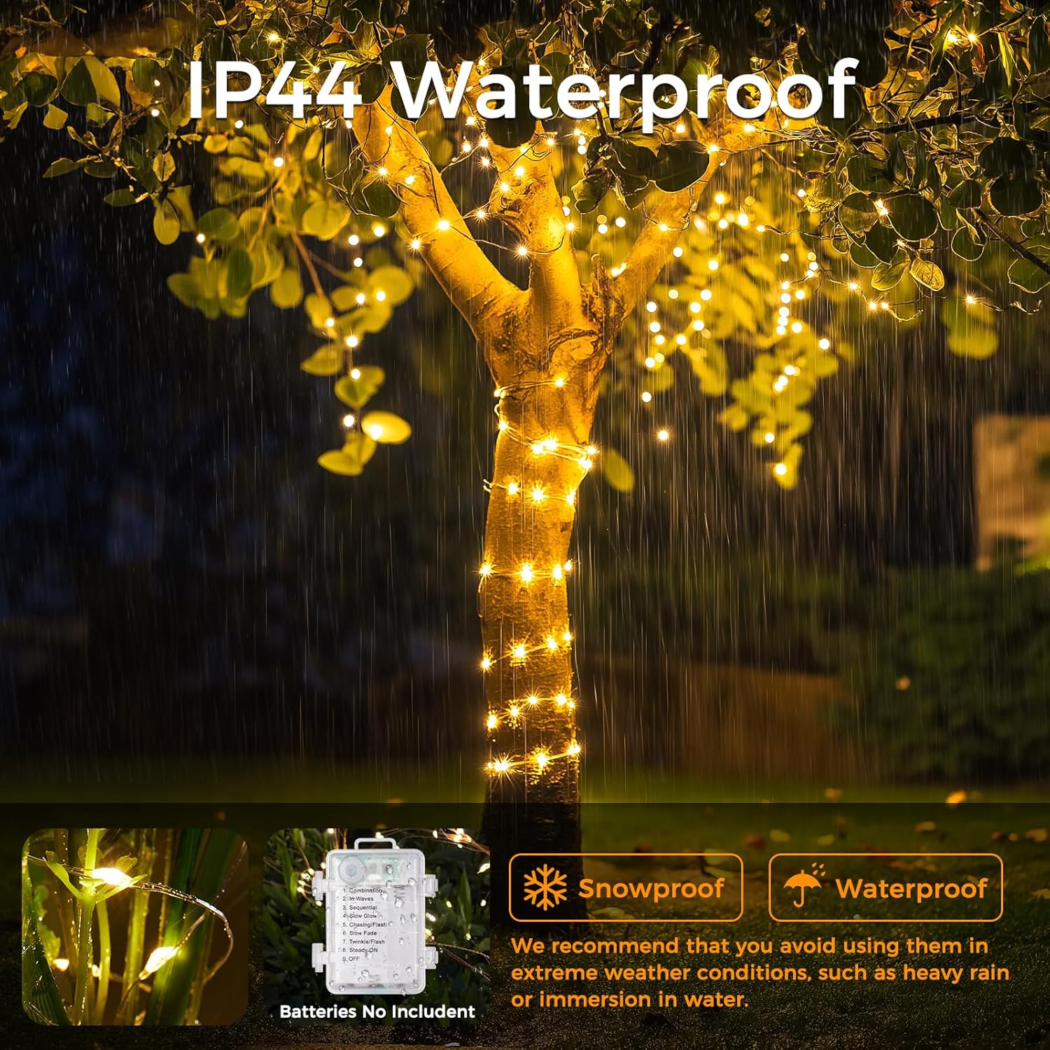 6 Pack Fairy Lights Battery Operated, 33Ft 100 LED Twinkle Lights with Remote and Timer, 8 Modes Waterproof Lighting for DIY Bedroom Wedding Table Centerpieces Christmas