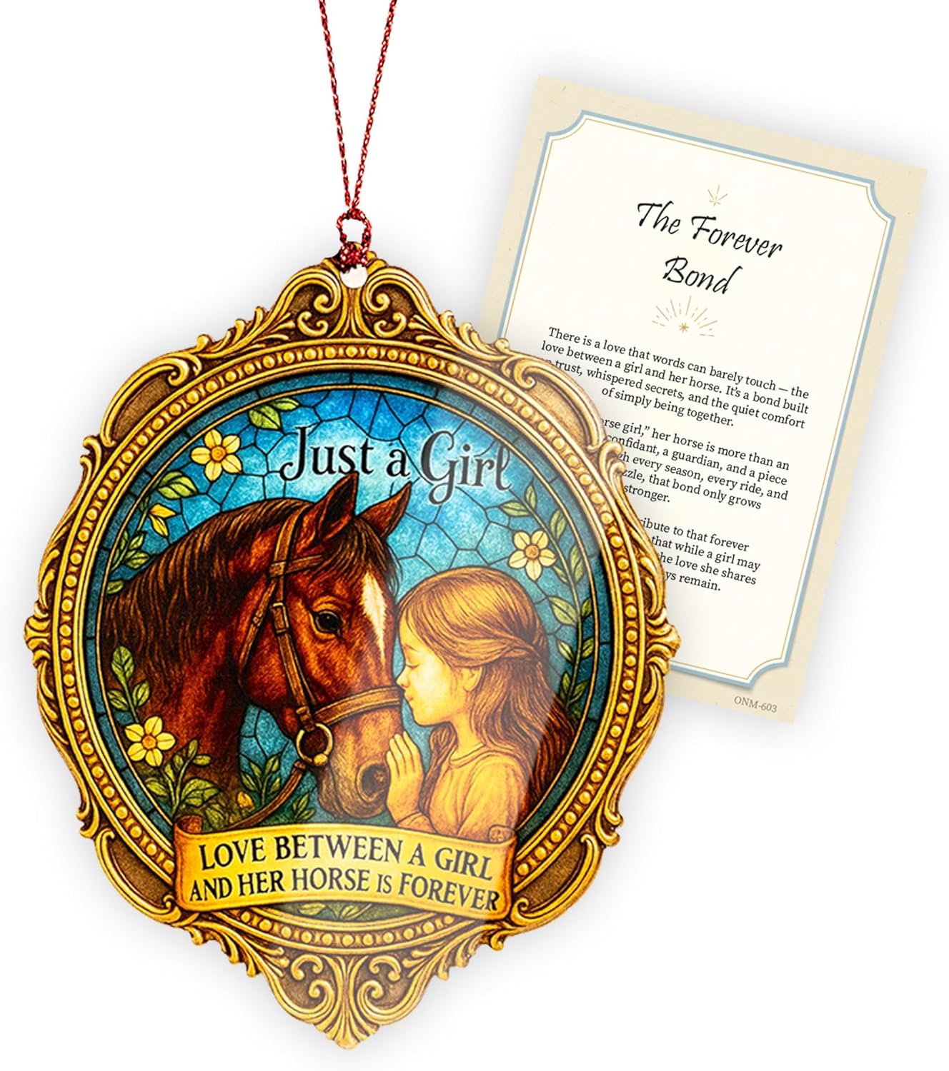 Horse Ornament - Horse Gifts for Women - Equestrian Gift for Women - Horses Decor - Gift for Horses Lovers Girls - Christmas Ornament - White Elephant Gifts - Xmas Tree Funny Decoration
