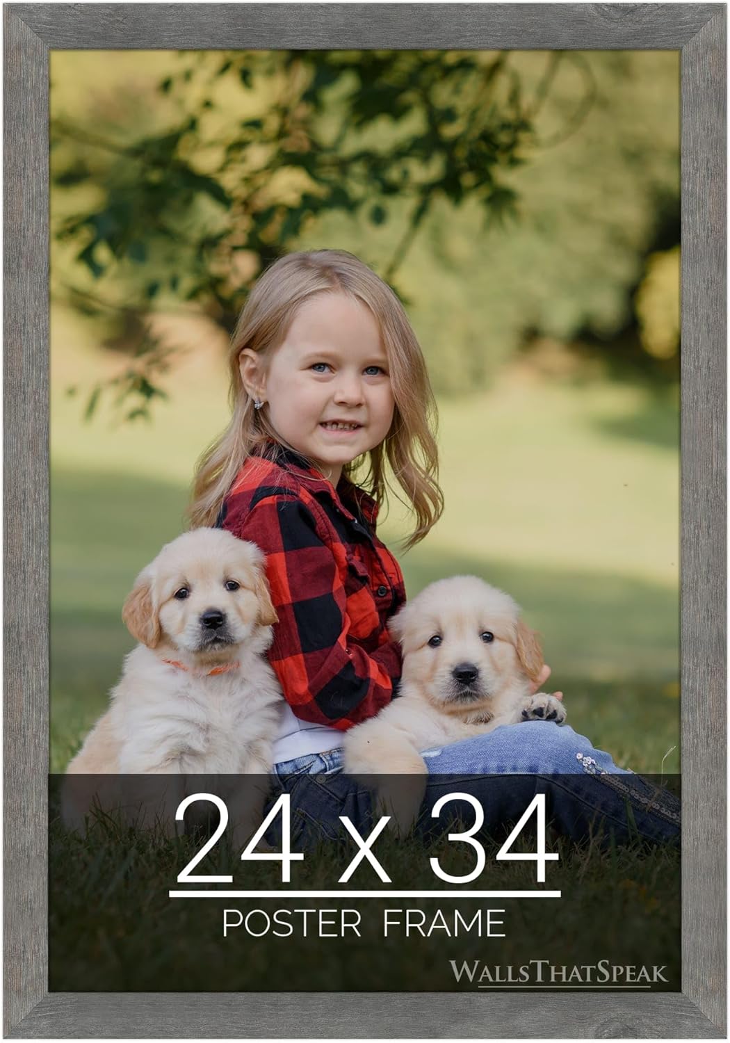 wallsthatspeak 24x34 American Barn Picture Frame for Puzzles Posters Photos or Artwork