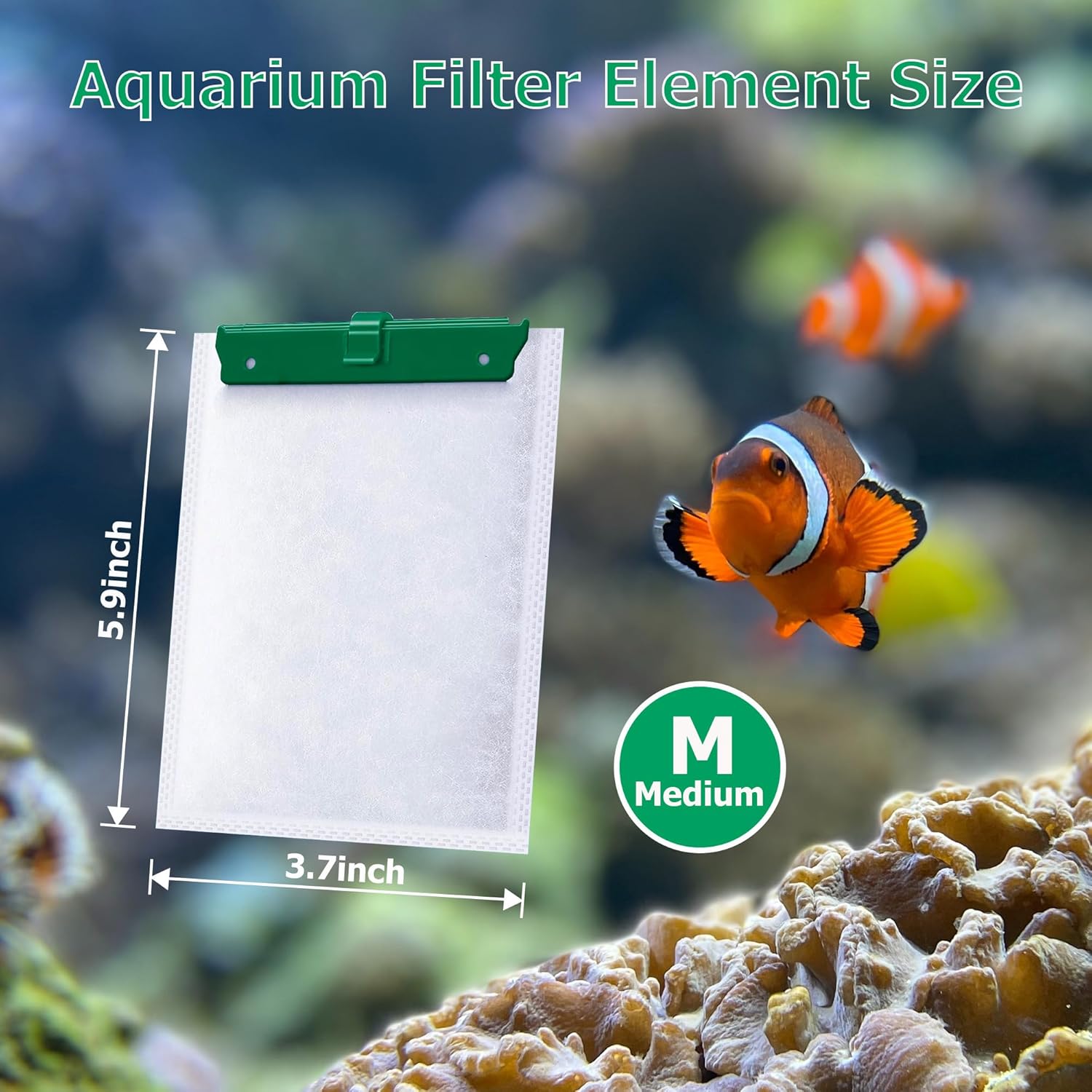 [Assembled] Medium Filter Cartridge Replacement for Whisper Bio-Bag Filters Cartridges Medium, Compatible with Whisper Filters 10i / IQ10 / PF10 and Fauna ReptoFilter - 18 Pack