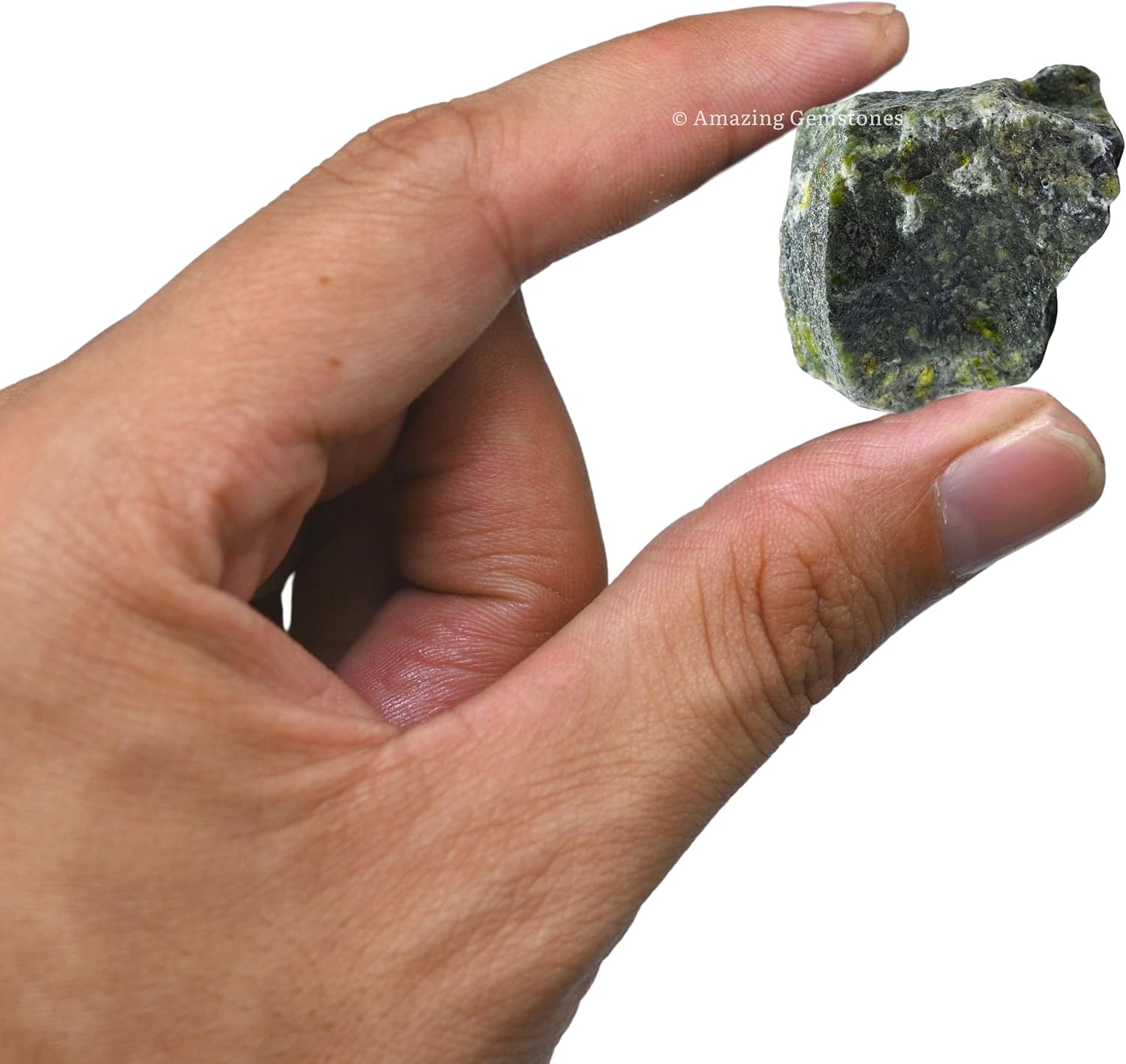 Amazing Gemstone Green Jade Raw Crystals and Healing Stones, Natural Rocks for Tumbling and DIY Raw Stones and Crystals (1 lb)